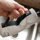 A carrying handle is built right in.